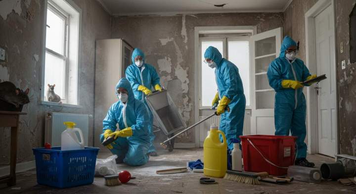 10.nettoyage extrême après une infestation de nuisibles